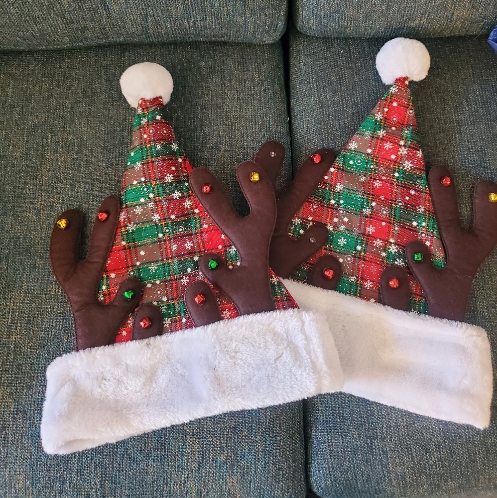 Festive Reindeer Antler Christmas Hats Set Of 2